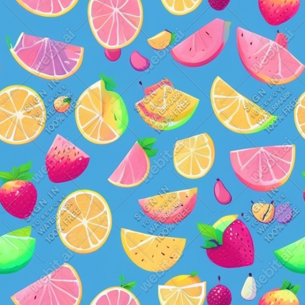 Pastel fruits flat illustration, trending on artstation, base color, albedo, detailed, 4k