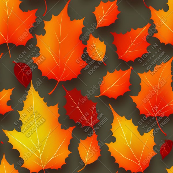 Autumn leaves illustration flat texture, trending on artstation, base color, albedo, detailed, 4k