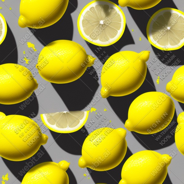Lemon illustration wall texture, trending on artstation, base color, albedo, detailed, 4k