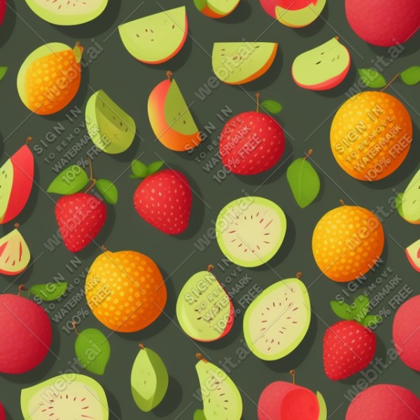 Fruit illustration flat texture, trending on artstation, base color, albedo, detailed, 4k