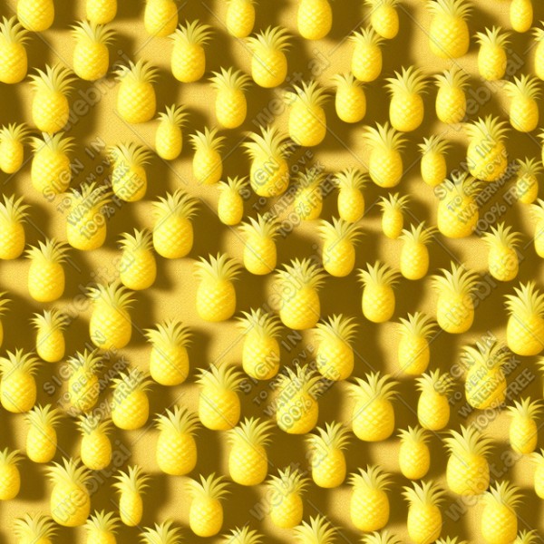 Pineapple illustration wall texture, trending on artstation, base color, albedo, detailed, 4k