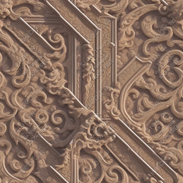Ornate temple floor flat texture, trending on artstation, base color, albedo, detailed, 4k