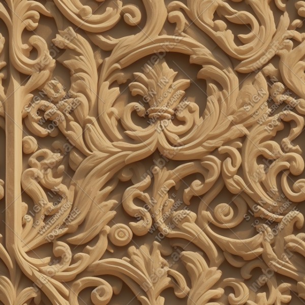 Ornate temple wall flat texture, trending on artstation, base color, albedo, detailed, 4k