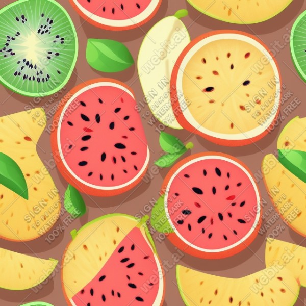 Fruit illustration flat texture, trending on artstation, base color, albedo, detailed, 4k