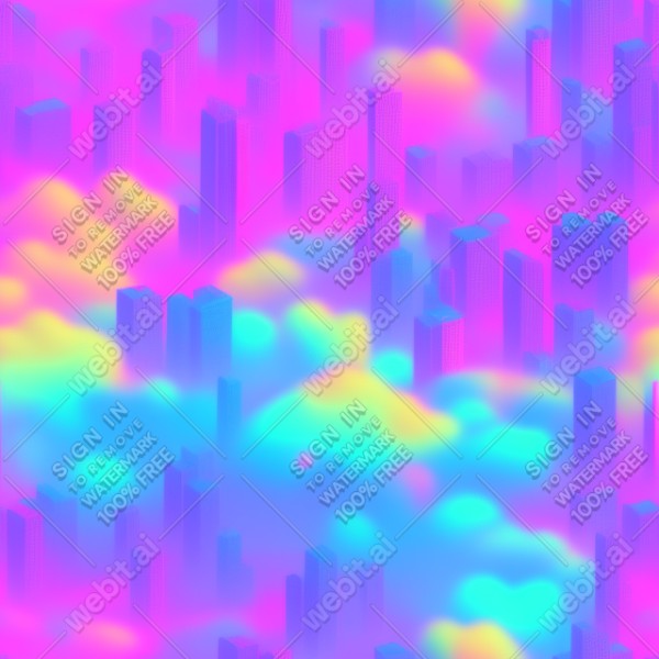 Aesthetic vaporwave psychedelic rainbow night city texture, trending on artstation, base color, albedo, detailed, 4k