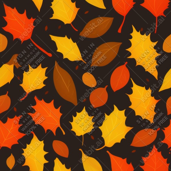 Autumn leaves illustration flat texture, trending on artstation, base color, albedo, detailed, 4k