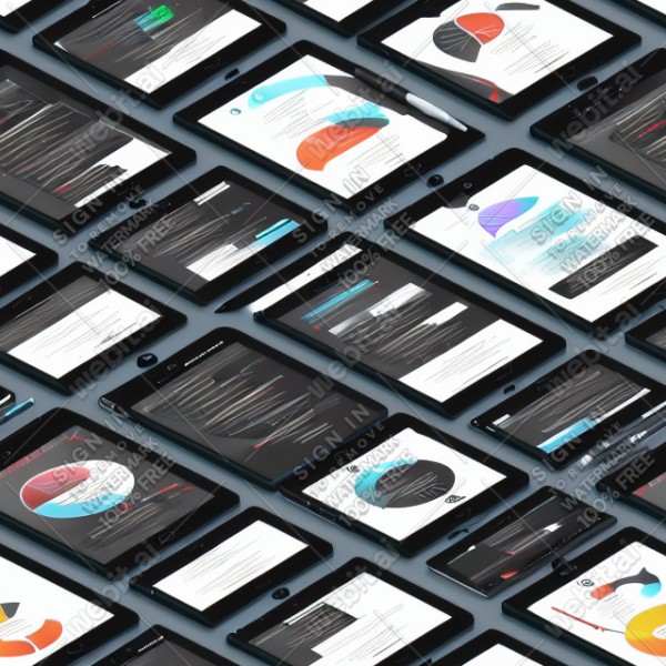 Tablet tech illustration graphic design vector, trending on artstation, base color, albedo, detailed, 4k