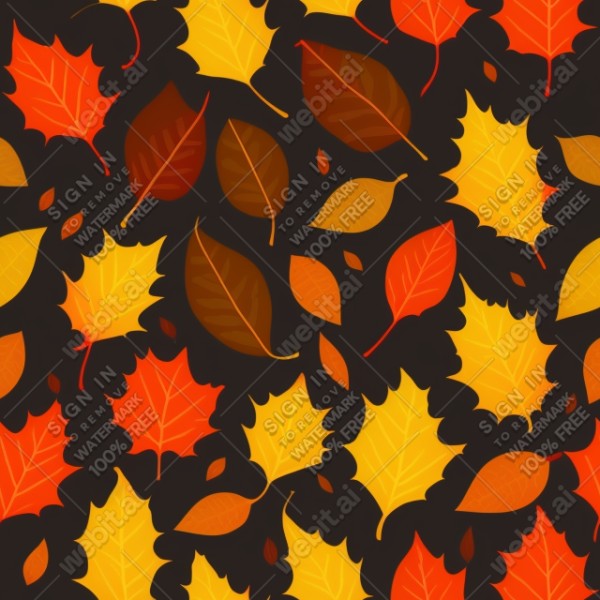 Autumn leaves illustration flat texture, trending on artstation, base color, albedo, detailed, 4k