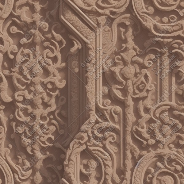Ornate temple floor flat texture, trending on artstation, base color, albedo, detailed, 4k