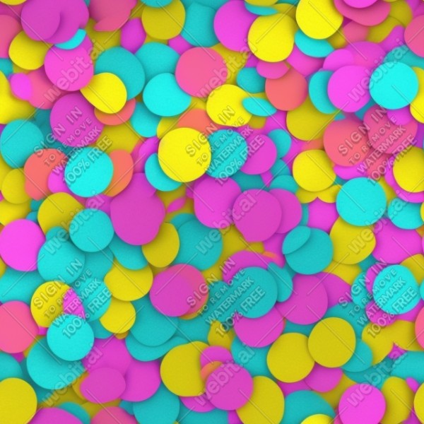 Confetti illustration flat texture, trending on artstation, base color, albedo, detailed, 4k