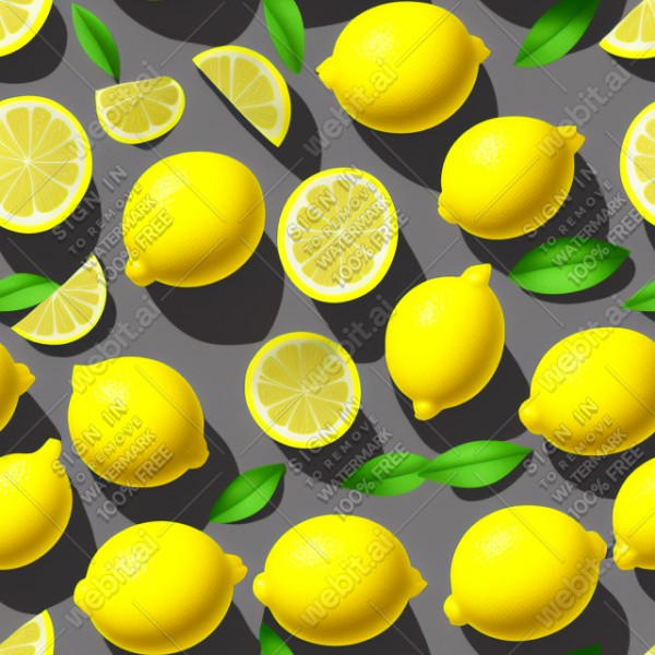 Lemon illustration wall texture, trending on artstation, base color, albedo, detailed, 4k