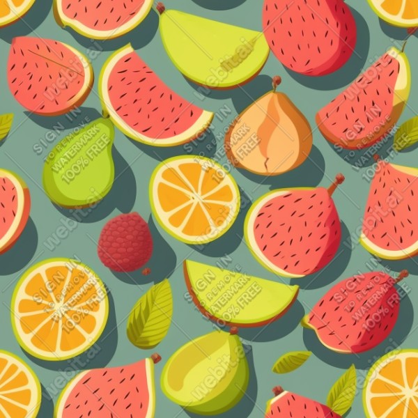 Fruit illustration flat texture, trending on artstation, base color, albedo, detailed, 4k