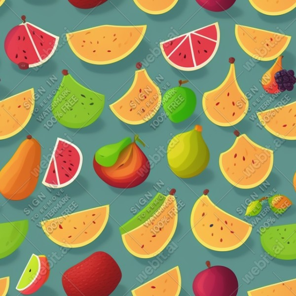 Fruits illustration flat texture, trending on artstation, base color, albedo, detailed, 4k