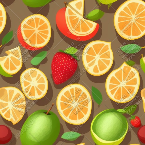 Fruit illustration flat texture, trending on artstation, base color, albedo, detailed, 4k