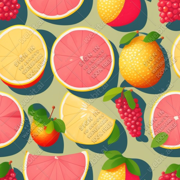 Fruits illustration flat texture, trending on artstation, base color, albedo, detailed, 4k