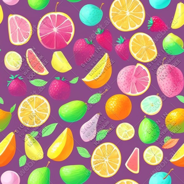 Pastel fruits flat illustration, trending on artstation, base color, albedo, detailed, 4k