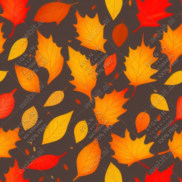 Autumn leaves illustration flat texture, trending on artstation, base color, albedo, detailed, 4k