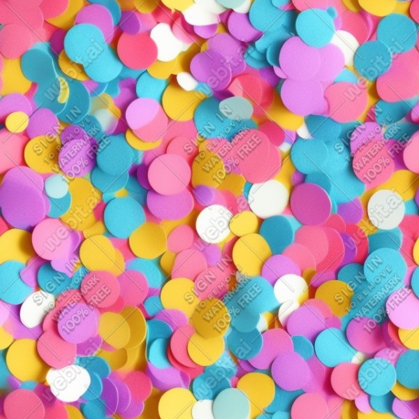 Confetti illustration flat texture, trending on artstation, base color, albedo, detailed, 4k