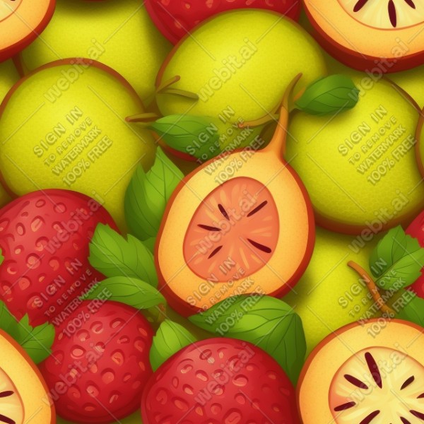 Fruit illustration flat texture, trending on artstation, base color, albedo, detailed, 4k