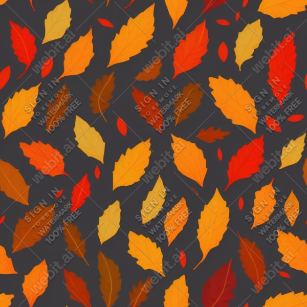 Autumn leaves illustration flat texture, trending on artstation, base color, albedo, detailed, 4k