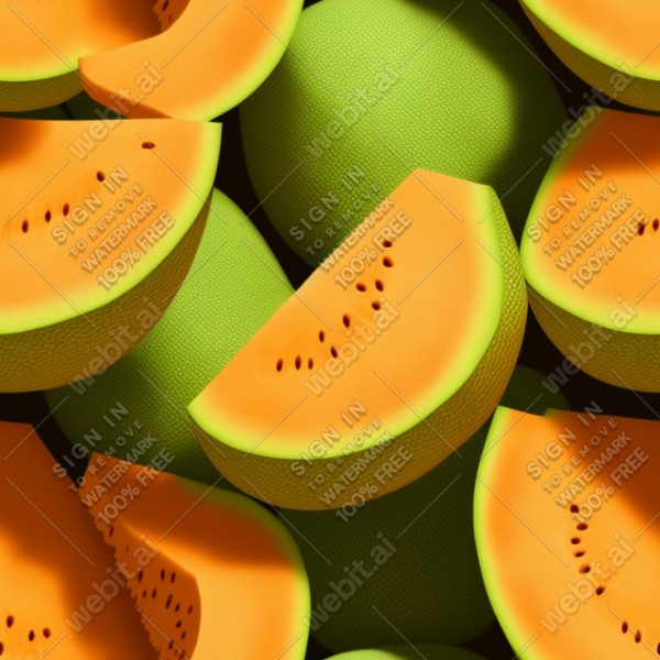 Cantaloupe illustration texture, trending on artstation, base color, albedo, detailed, 4k