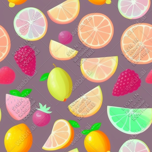 Pastel fruits flat illustration, trending on artstation, base color, albedo, detailed, 4k