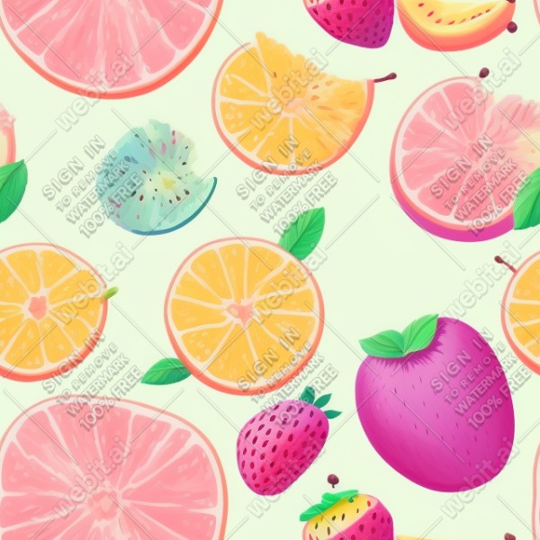 Pastel fruits flat illustration, trending on artstation, base color, albedo, detailed, 4k