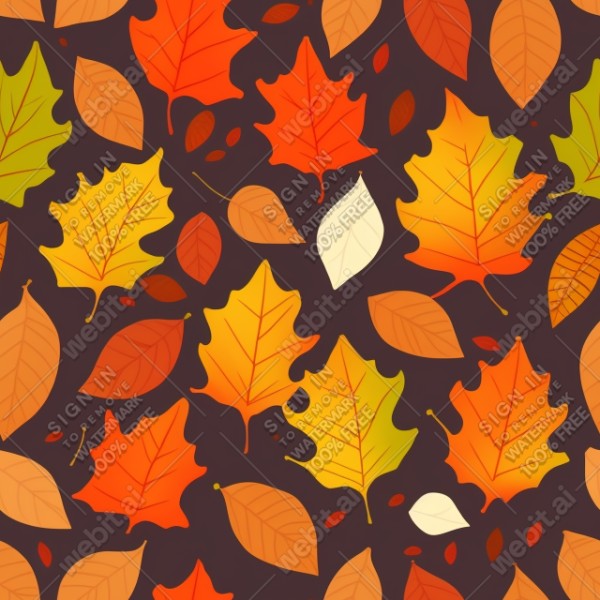 Autumn leaves flat illustration, trending on artstation, base color, albedo, detailed, 4k