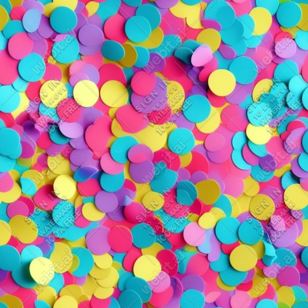 Confetti illustration flat texture, trending on artstation, base color, albedo, detailed, 4k
