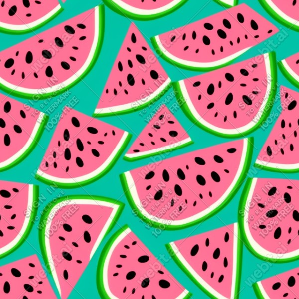 Watermelon illustration wall texture, trending on artstation, base color, albedo, detailed, 4k