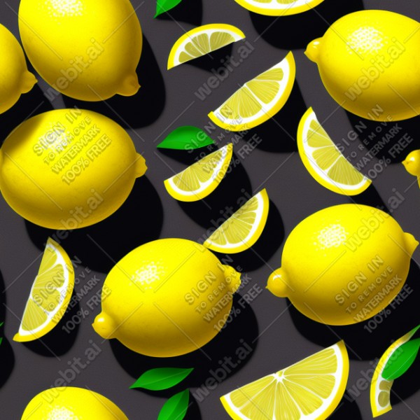 Lemon illustration wall texture, trending on artstation, base color, albedo, detailed, 4k