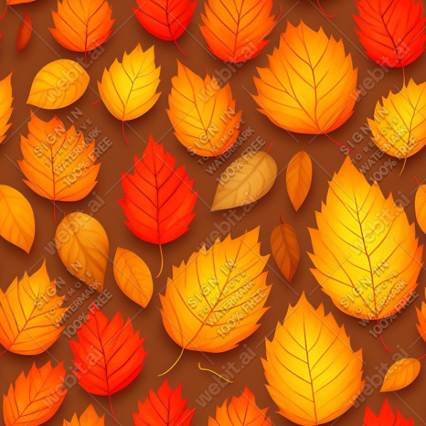 Autumn leaves illustration flat texture, trending on artstation, base color, albedo, detailed, 4k