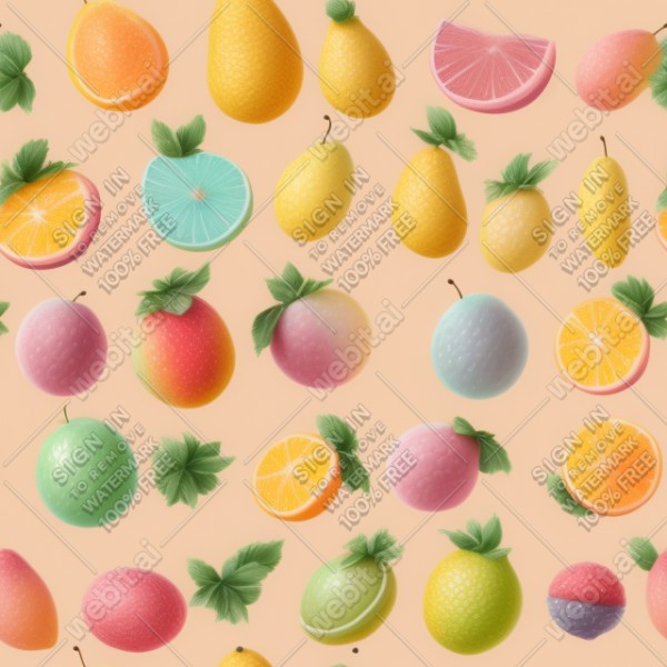 Pastel fruits texture, trending on artstation, base color, albedo, detailed, 4k