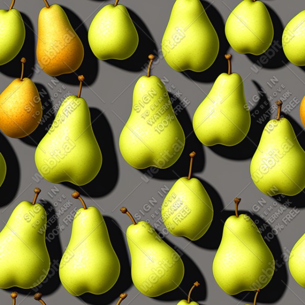 Pear illustration wall texture, trending on artstation, base color, albedo, detailed, 4k