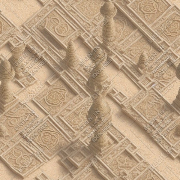 Ornate temple floor flat texture, trending on artstation, base color, albedo, detailed, 4k