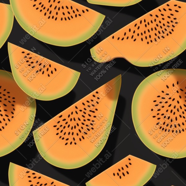 Cantaloupe illustration texture, trending on artstation, base color, albedo, detailed, 4k