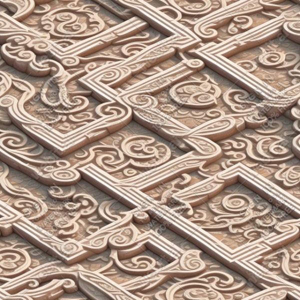 Ornate temple floor flat texture, trending on artstation, base color, albedo, detailed, 4k