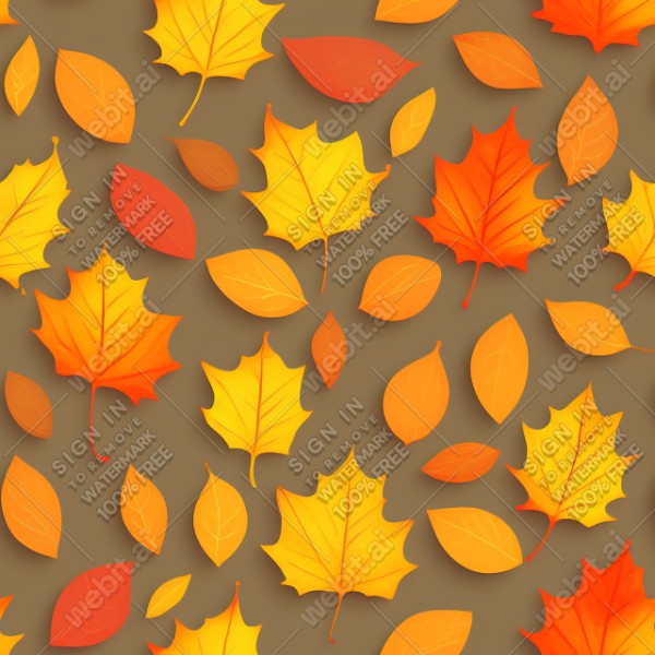 Autumn leaves illustration flat texture, trending on artstation, base color, albedo, detailed, 4k