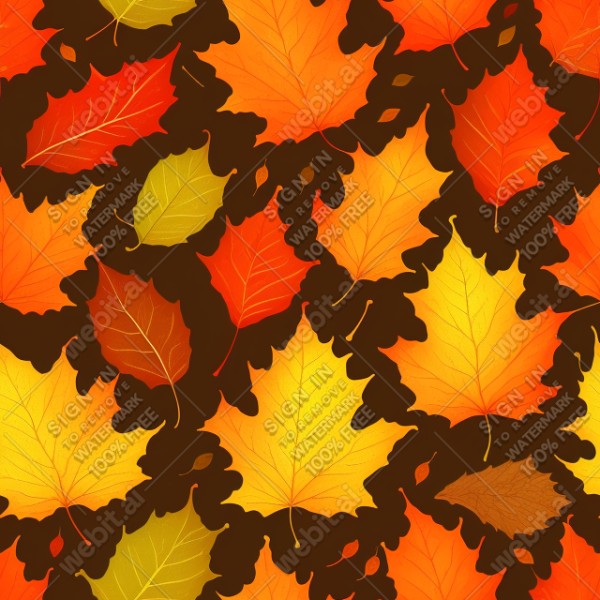 Autumn leaves illustration flat texture, trending on artstation, base color, albedo, detailed, 4k