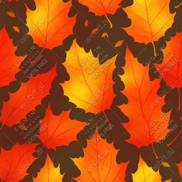 Autumn leaves illustration flat texture, trending on artstation, base color, albedo, detailed, 4k