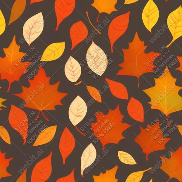 Autumn leaves illustration flat texture, trending on artstation, base color, albedo, detailed, 4k
