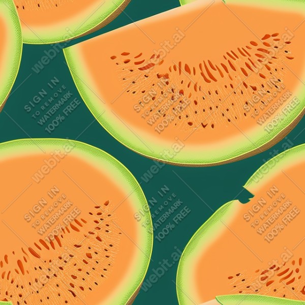 Cantaloupe illustration texture, trending on artstation, base color, albedo, detailed, 4k