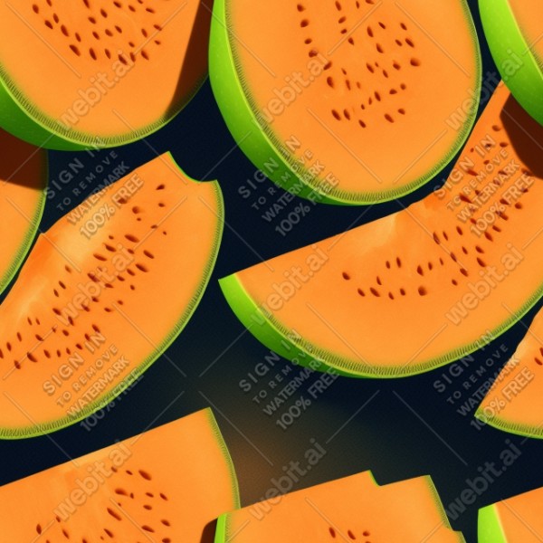 Cantaloupe illustration texture, trending on artstation, base color, albedo, detailed, 4k