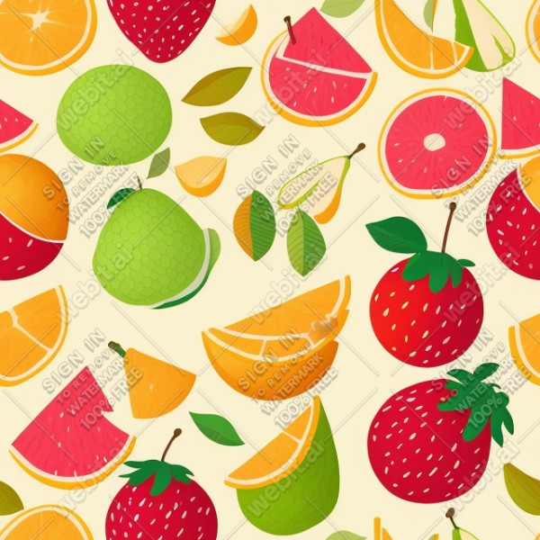 Fruits illustration flat texture, trending on artstation, base color, albedo, detailed, 4k