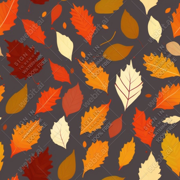 Autumn leaves illustration flat texture, trending on artstation, base color, albedo, detailed, 4k