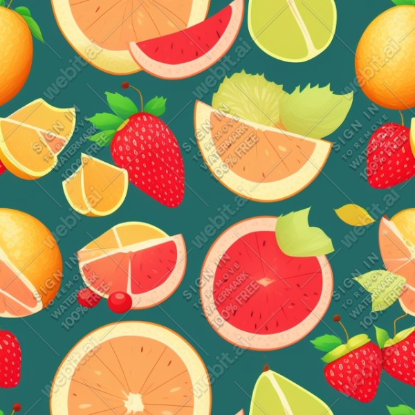 Fruit illustration flat texture, trending on artstation, base color, albedo, detailed, 4k