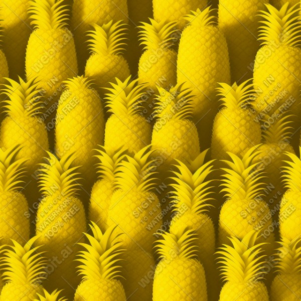 Pineapple illustration wall texture, trending on artstation, base color, albedo, detailed, 4k