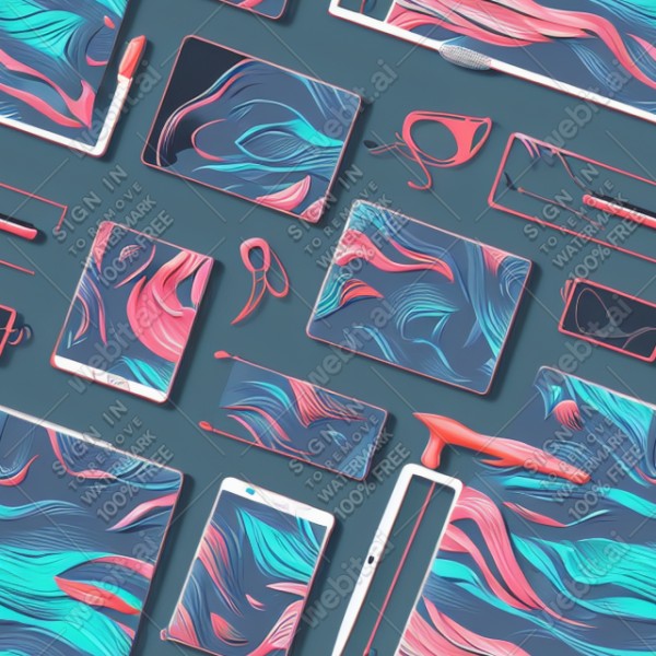 Tablet tech illustration graphic design vector, trending on artstation, base color, albedo, detailed, 4k