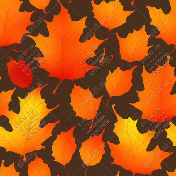 Autumn leaves illustration flat texture, trending on artstation, base color, albedo, detailed, 4k