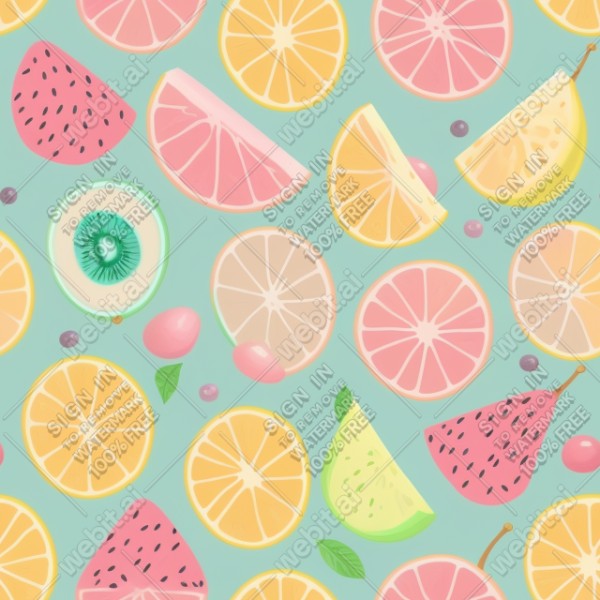 Pastel fruits flat illustration, trending on artstation, base color, albedo, detailed, 4k